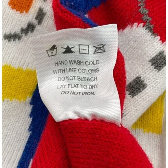 Matching Snowman Knit Scarf & Pom Ribbed Hem Beanie Set With Stars & Fringe OS - Picture 8 of 12